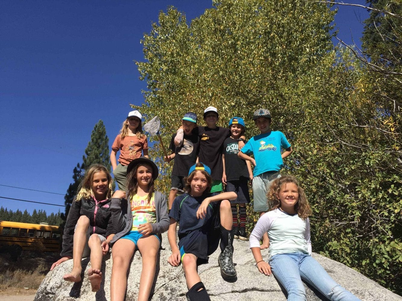4th graders at the truckee river