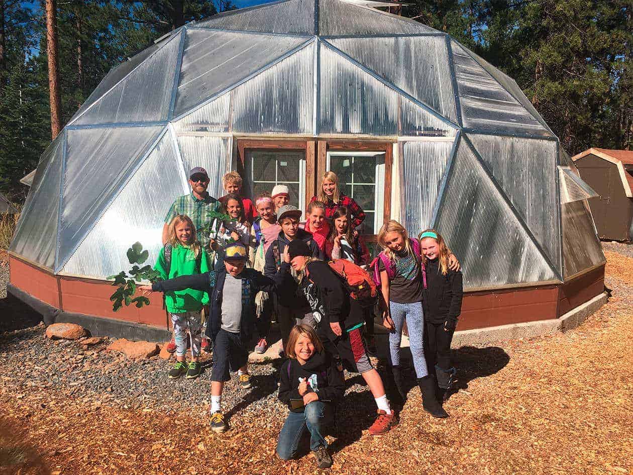 TEA students in front of the grow dome
