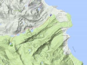 map of the route to ludlow hut