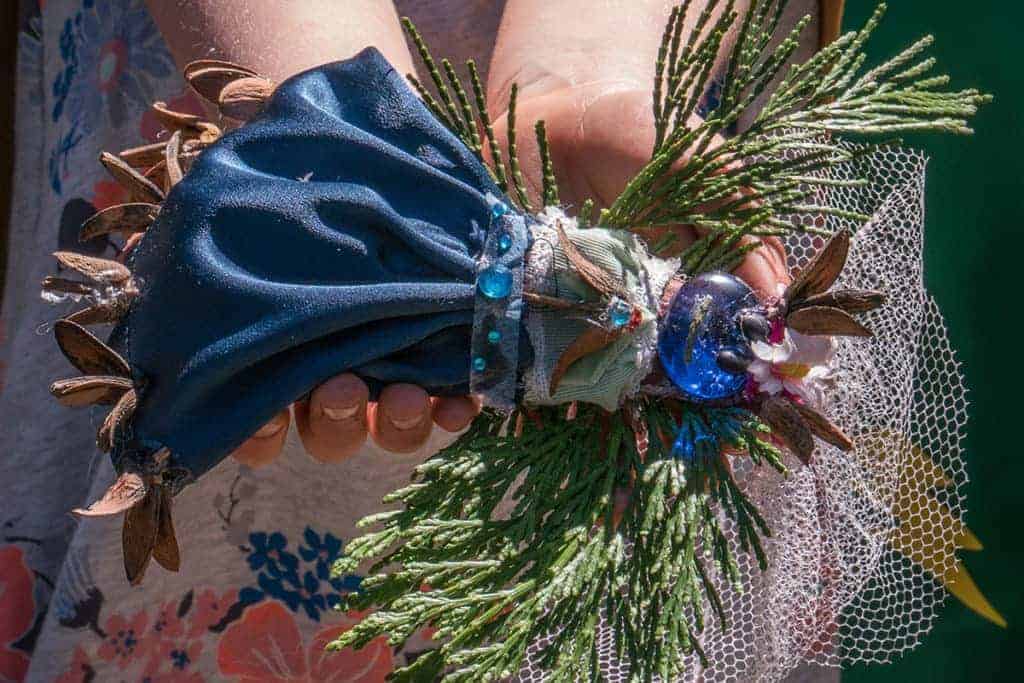 a doll made from tree clippings and fabric