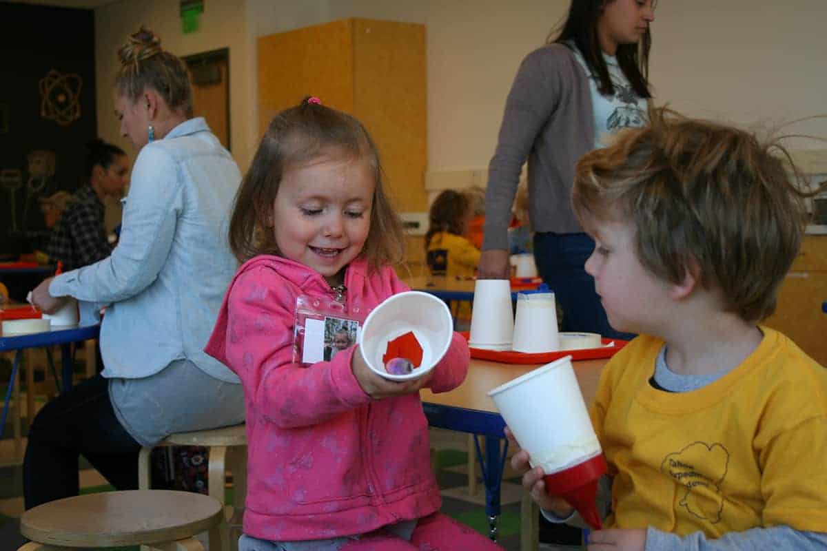 pre-k kids inside the discorvery museum