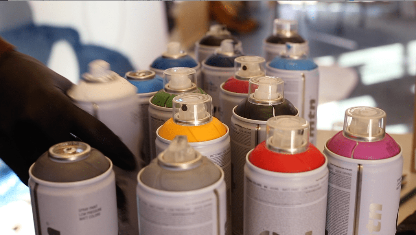spraypaint cans