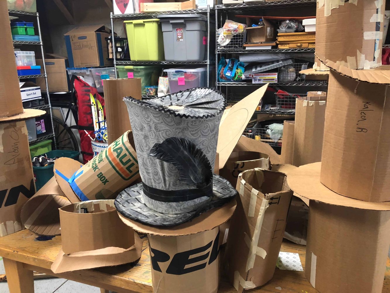 unfinished cardboard hats