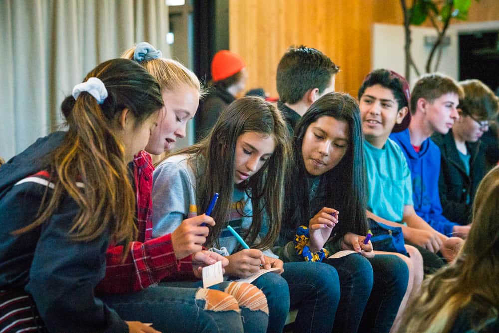 students participating in the student body election