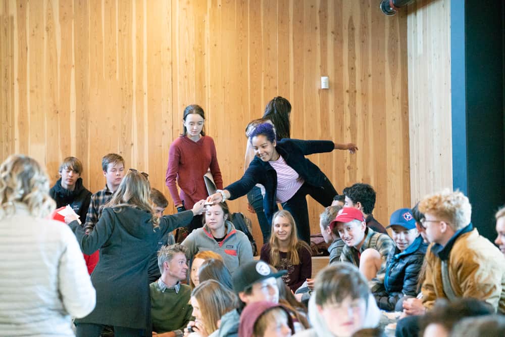 students participating in the student body election