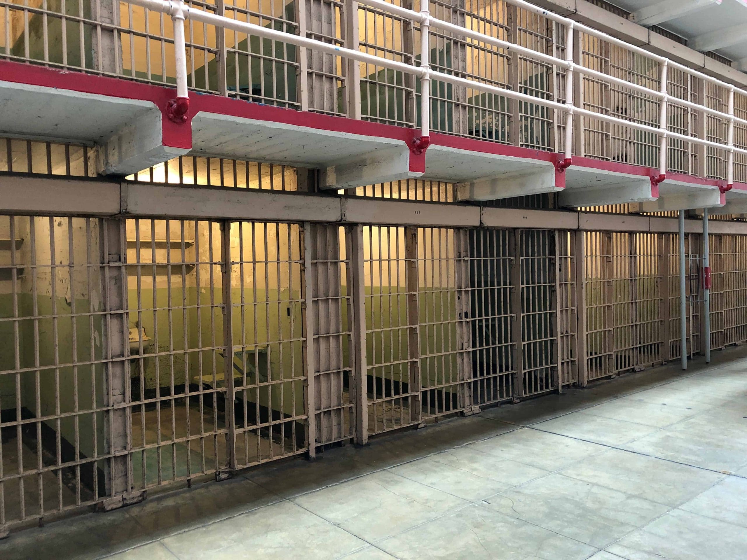 locked prison cells