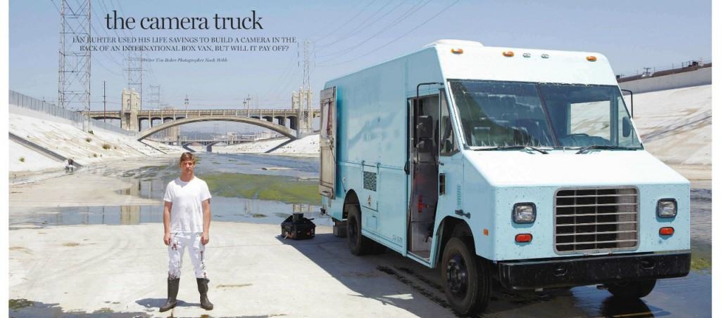 Ian Ruhter next to his camera truck