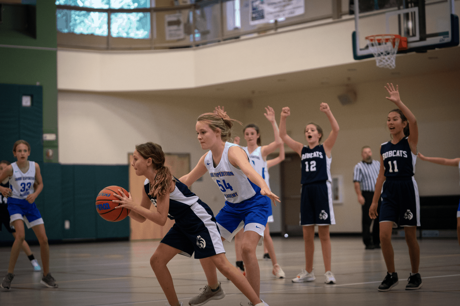 the team during a game