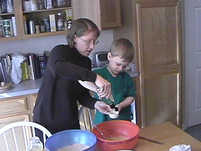mitchell cooking in the kitchen