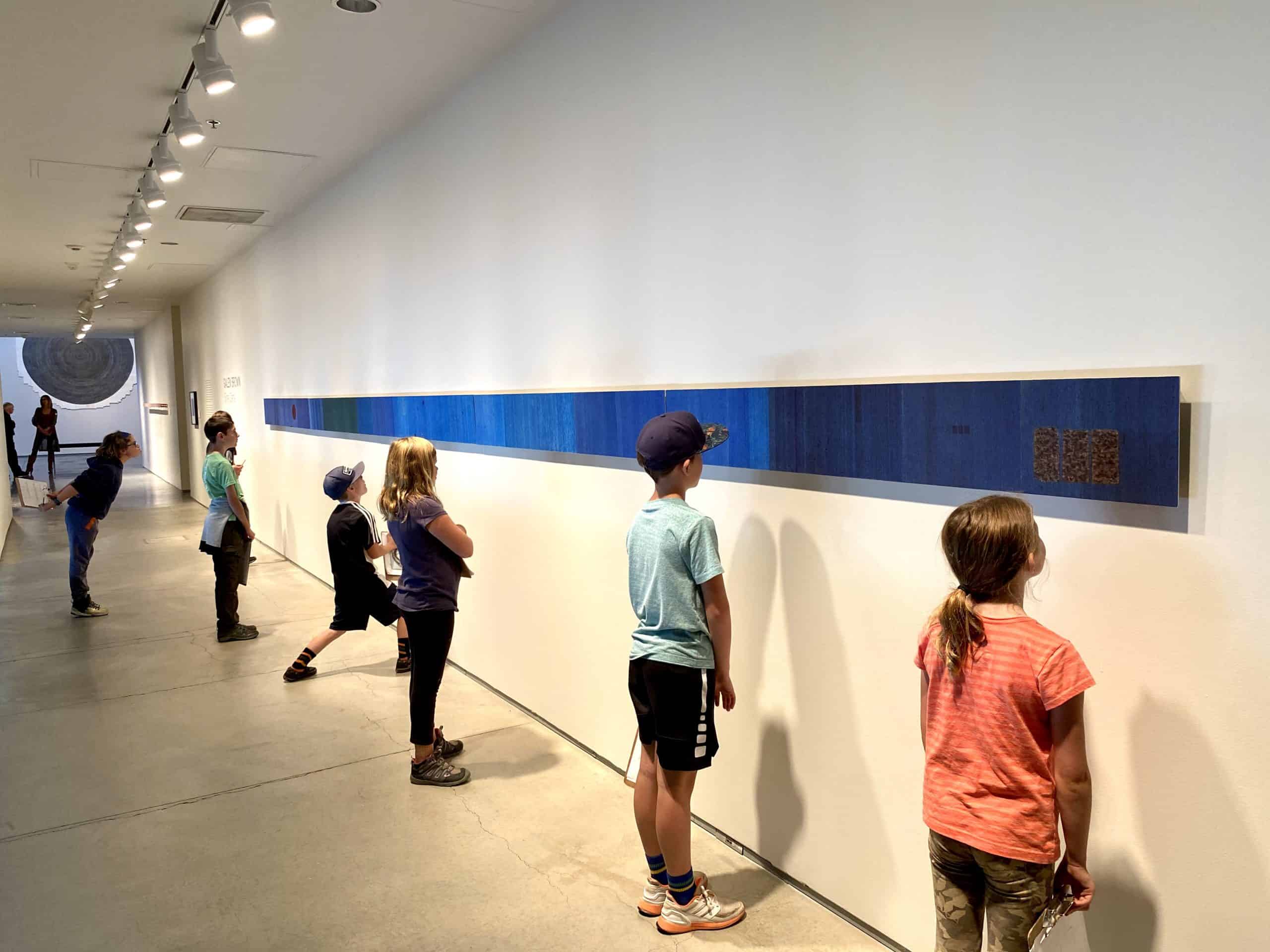 Tahoe Expedition Academy students inside the Nevada Museum of Art